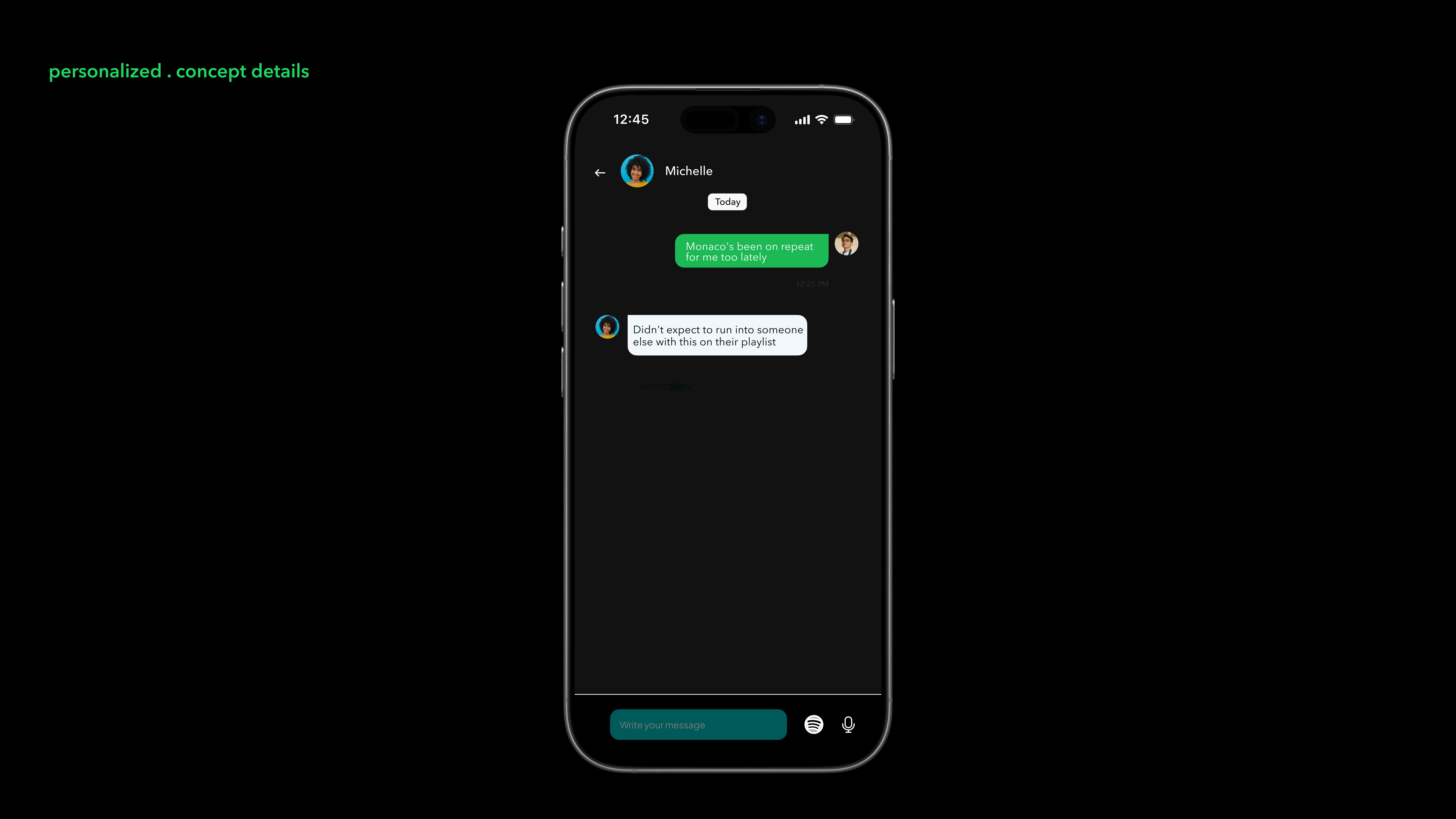 In-app chat between two matched users